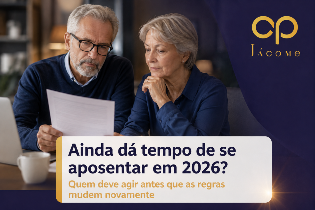 Entenda as mudanças nas regras de transição e descubra quem pode garantir condições mais vantajosas. Saiba quais mudanças ocorreram nas regras de transição da aposentadoria em 2026, quem é afetado pelo aumento da pontuação e da idade mínima progressiva e por que o momento do pedido pode influenciar diretamente o acesso ao benefício. Descubra também a importância de revisar o CNIS, reconhecer períodos não computados pelo INSS, como atividade especial, trabalho rural, serviço militar e tempo trabalhado no exterior, e verificar a existência de direito adquirido. Entenda como um planejamento previdenciário adequado pode ajudar a identificar a melhor estratégia para a aposentadoria e evitar que mudanças futuras nas regras prejudiquem seus direitos. Ainda dá tempo de se aposentar em 2026?