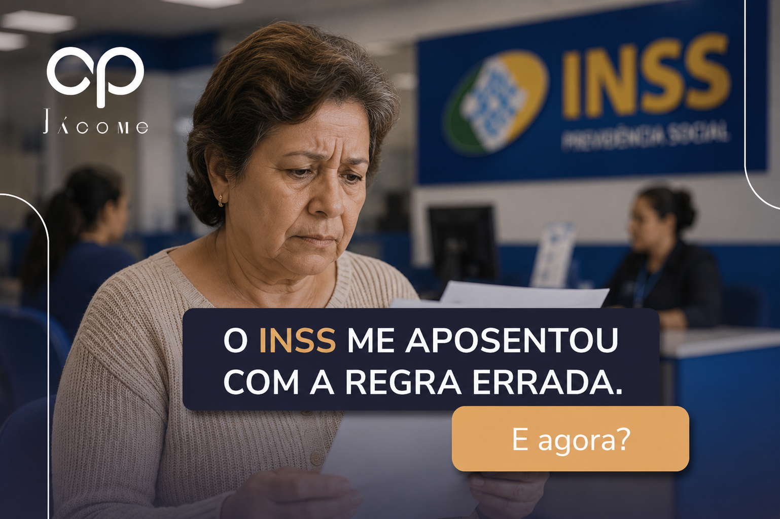 O INSS pode ter concedido sua aposentadoria com uma regra menos vantajosa. Saiba como identificar erros no cálculo, períodos não considerados, tempo especial ignorado e falhas no CNIS. Entenda quando é possível revisar o benefício e como o planejamento previdenciário pode evitar perdas. A Jácome Advocacia oferece análise especializada para proteger seus direitos. O INSS me aposentou com a regra errada. E agora?